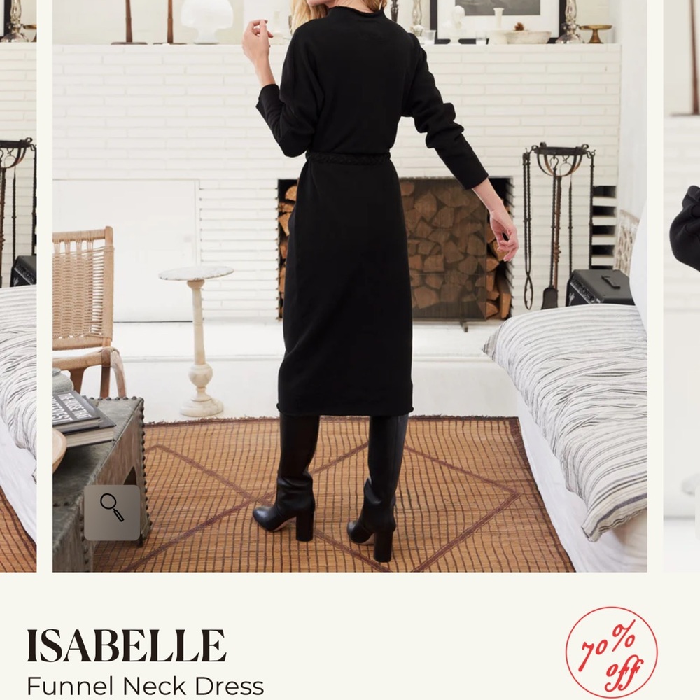 Frank & Eileen Black Long Sleeve Dress